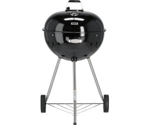 Barbecue à charbon rond, barbecue sphérique de 54 cm avec thermomètre, noir