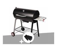 Somagic Barbecue à charbon sur chariot Michigan avec gant de protection
