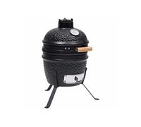 Barbecue à fumoir Kamado 2-en-1 Céramique 56 cm Noir
