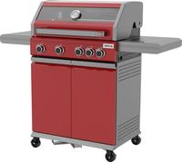 Barbecue à gaz 14,5 kW, 4+1 brûleurs, acier inoxydable, 138 x 58 x 118 cm, hublot