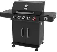 Barbecue à gaz 19 kW, 5+1 brûleurs, 133 x 57 x 112 cm, noir