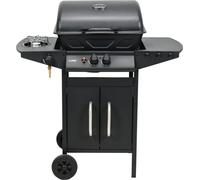 Barbecue à gaz 8 kW, 2+1 brûleurs, acier 91,3 × 46 × 102 cm
