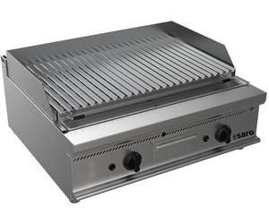 Barbecue à gaz à pierres de lave, modèle de table E7/Bs2Bb, dimensions : L 800 x P 700 x H 270