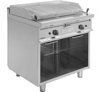 Barbecue à gaz à pierres de lave, modèle E7/Bs2Ba, dimensions : L 400 x P 700 x H 850