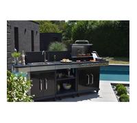 Pack Cuisine Extérieure FIDGI 4 avec Barbecue Gaz + Desserte + Evier