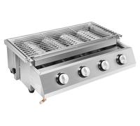Barbecue à gaz - Barbecue d'extérieur - Acier inoxydable - Allumage électrique - Gaz liquéfié (GPL) - De table ou sur pied - Bleu