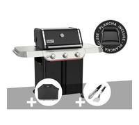 Barbecue à gaz Genesis E-315W Plancha + Housse + Kit ustensiles Premium 2 pièces - Weber