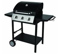 Barbecue à gaz harlem avec cuve en acier et grilles de cuisson en acier chromé