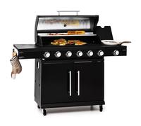 Barbecue à Gaz - KLARSTEIN - 7 Brûleurs - 19300W - Acier Inoxydable - Portable avec Roulettes
