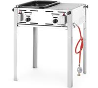 Barbecue à gaz MASTER MAXI 50/50 11 kW à grille divisée avec plateau