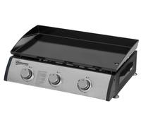 Barbecue à gaz portable avec 3 brûleurs | Couleur : Argent, Noir | Dimensions : 48 x 63 x 21 cm