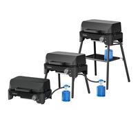 Campingaz Tour & Grill S Barbecue à gaz | Utilisable comme barbecue de table ou sur pied | Barbecue portable avec couvercle & pieds amovibles | Pour camping, balcon et terrasse | 2400 W