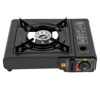 Barbecue à gaz portable pour camping - Réchaud de table à gaz - 2500 W, chauffage rapide - Butane/gaz liquide - Allumage électrique, 25000 allumages - Dimensions : 34x26x8 cm - Noir