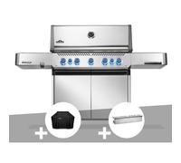 Barbecue à gaz Prestige 665 inox + Housse + Boîtier de fumage - Napoléon
