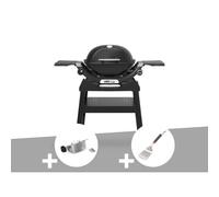 Barbecue à gaz Q 1200N noir avec pied + Rôtissoire + Spatule - Weber