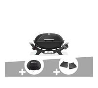Barbecue à gaz q 2100n noir + housse + plan de travail - weber