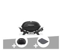 Barbecue à gaz q 2100n noir + housse + plancha (1 2) - weber
