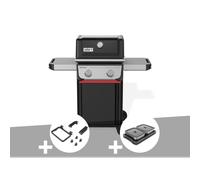Barbecue à gaz spirit e-210 + set d'accessoires clipsables weber works + kit de
