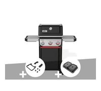 Barbecue à gaz spirit e-325 + set d'accessoires clipsables weber works + kit de