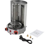 Barbecue à kebab - Rôtissoire à gaz - Rotative à 360° - Acier inoxydable 201 - Appareil de table - Pour brochettes de kebab