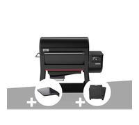 Barbecue à pellets searwood xl 600 + plan de travail + housse - weber