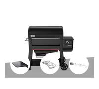Barbecue à pellets searwood xl 600 + plan de travail + kit de fumage + rôtissoir