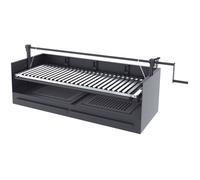 Barbecue argentin bois et charbon - FM CALEFACCION - 100 cm - Grille suspendue à manivelle - Grille inox