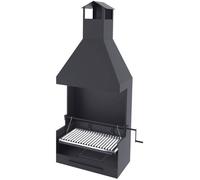 Barbecue argentin bois et charbon - FM CALEFACCION - Grille suspendue à manivelle - 60 cm - Grille inox