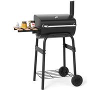 Barbecue au charbon de bois avec tablette latérale rabattable et thermostat