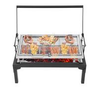 Barbecue au charbon de bois, barbecue de voyage, barbecue de table, barbecue de camping pliable et portable, rotatif à 360 degrés, idéal pour les activités de plein air, les barbecues et les pique-niq