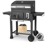 Barbecue au charbon de bois - BBQ - Fumoir - Kamado - Barbecue à granules - Grande surface de cuisson : 54x41 cm