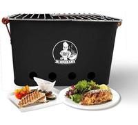 Barbecue au charbon de bois compact noir, 25 cm