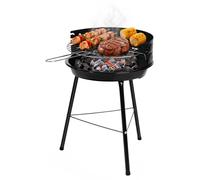 Barbecue au charbon de bois - Compacte - 33,3 x 35,5 x 56 cm - Acier - Noir - Avec coupe-vent