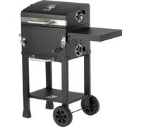 Barbecue au charbon de bois de luxe, avec couvercle et grille réglable, dimensions : 39,5 x 29,5 cm