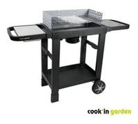 Barbecue au charbon de bois - Easy 60 - Cuve en fonte et chariot en acier - Noir noir G