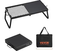 Barbecue au charbon de bois, en acier robuste, pliable et portable, grille en forme de diamant, 24 x 12in