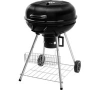 Barbecue au Charbon de Bois Fieldmann FZG 1004, Surface de Cuisson 54,5 cm, Hauteur 68 cm, Cendrier Amovible, Roulettes
