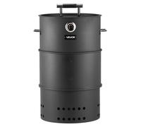 Barbecue au charbon de bois, four à fumoir - Diamètre : 470 mm - 2 grilles - Acier émaillé