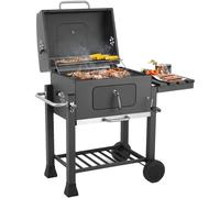 Barbecue au charbon de bois, plaque de charbon de bois réglable en hauteur, grande surface de cuisson, nettoyage facile ,