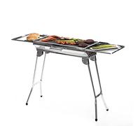 InnovaGoods® ExelQ Barbecue, BBQ portable en carbone, Barbecue portable, Léger et pratique à transporter, Idéal pour économiser de l'espace, Acier inoxydable, Acier inoxydable