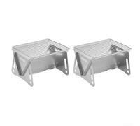Barbecue au charbon de bois pliable pour randonnée en plein air | Design léger de 1,6 kg, stabilité triangulaire, matériaux sûrs, facile à transporter, facile à transporter