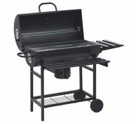 Barbecue au charbon de bois - vidaXL - 115x85x95 cm - Noir - Acier robuste - Grille chauffante