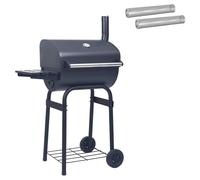 Barbecue au charbon de bois vidaXL, 75 x 48 x 120 cm, couleur argent