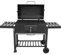 Barbecue au charbon de bois XXL avec grille en fonte et réglage de hauteur, dimensions 78 x 42,5 cm