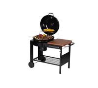 Barbecue au charbon - GÉNÉRIQUE - CALGARY - Acier/Bois - Grille Ø54 cm - Thermomètre
