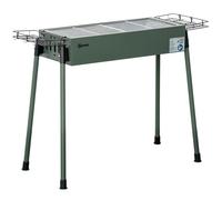 Outsunny Barbecue au charbon de bois avec 2 grilles, Portable BBQ Grill sur Pieds amovibles et 2 paniers latšŠraux, 94L x 39l x 70H cm, vert foncšŠ