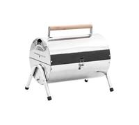 vidaXL Barbecue de table portable au charbon de bois Acier inoxydable Double grille