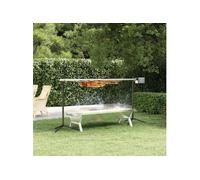 vidaXL Broche à griller automatique avec moteur acier inoxydable 150x46,5x82,5 cm