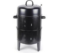 Barbecue - Barbecue au charbon de bois et fumoir - Grand format - Métal - Jusqu'à 800 °C - Noir