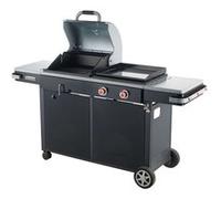 BRASERO BY FAVEX - Bi-Energy L - Plancha gaz et barbecue charbon - 2 x 3,6 kW - plaque inox 49 x 42 cm - grille 48 x 42 cm - réglage charbon par manivelle - 10 à 12 convives